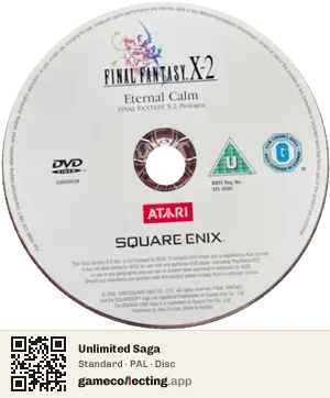 Unlimited Saga PlayStation 2, PAL disc