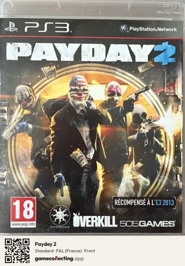 Payday 2 PlayStation 3, France box front
