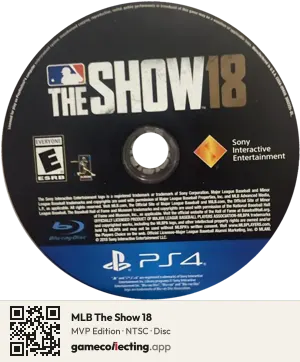 MLB The Show 18 PlayStation 4, NTSC disc