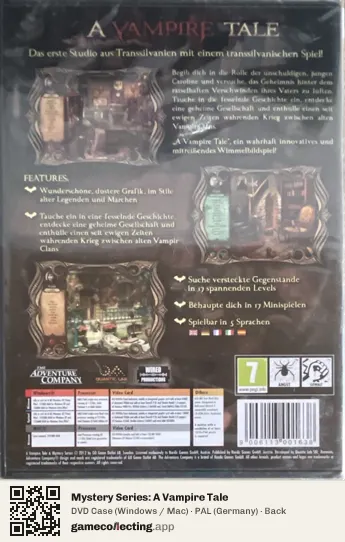 Mystery Series: A Vampire Tale Computer, Germany box back