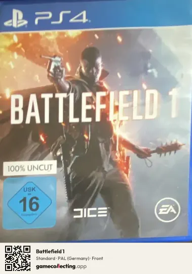 Battlefield 1 PlayStation 4, Germany box front