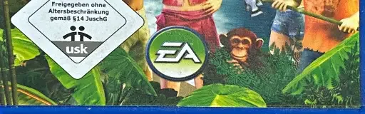 The Sims 2: Castaway, the USK square on its front