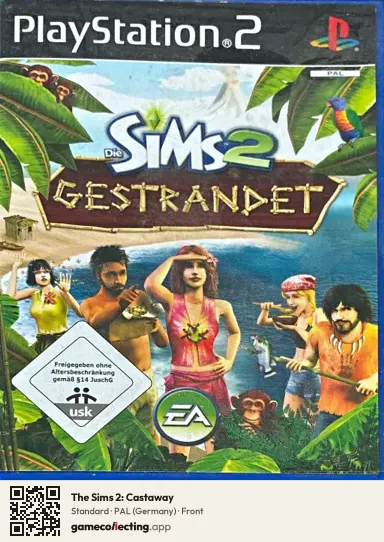 The Sims 2: Castaway PlayStation 2, Germany box front
