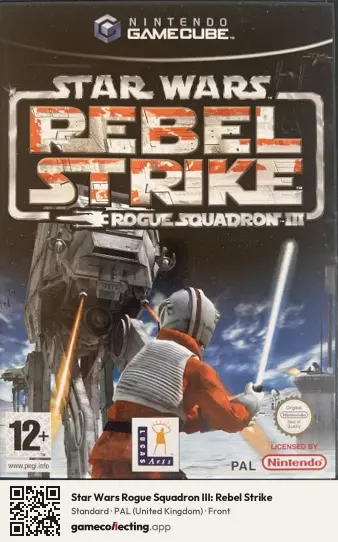 Star Wars Rogue Squadron III: Rebel Strike Nintendo GameCube, United Kingdom box front