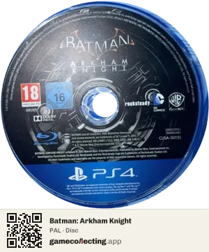 Batman: Arkham Knight PlayStation 4, PAL disc