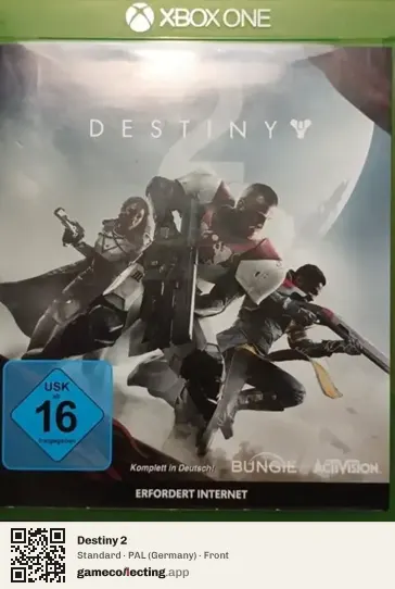 Destiny 2 Xbox One, Germany box front