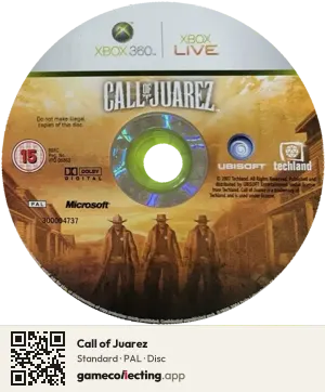 Call of Juarez Xbox 360, PAL disc