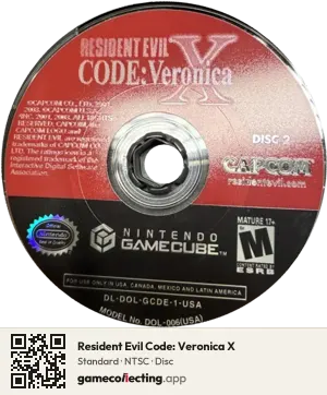 Resident Evil Code: Veronica X Nintendo GameCube, NTSC disc
