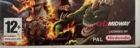 Rampage: Total Destruction, the PEGI square on its front