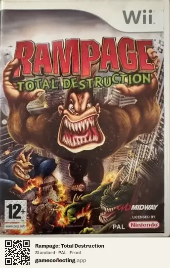 Rampage: Total Destruction Nintendo Wii, PAL box front