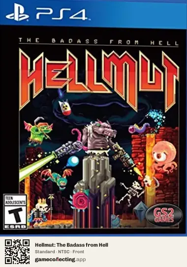 Hellmut: The Badass from Hell PlayStation 4, NTSC box front