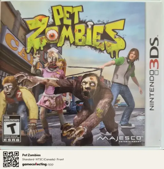 Pet Zombies Nintendo 3DS, Canada box front