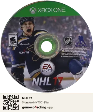 NHL 17 Xbox One, NTSC disc