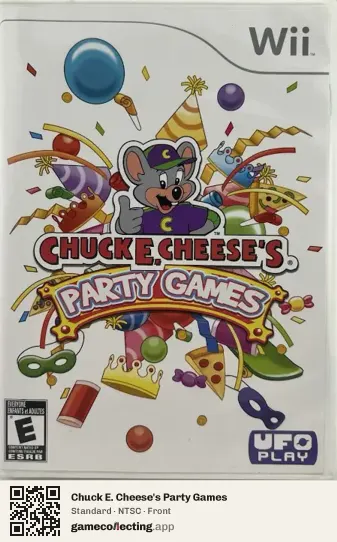 Chuck E. Cheese's Party Games Nintendo Wii, NTSC box front