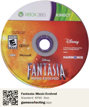 Fantasia: Music Evolved Xbox 360, NTSC disc