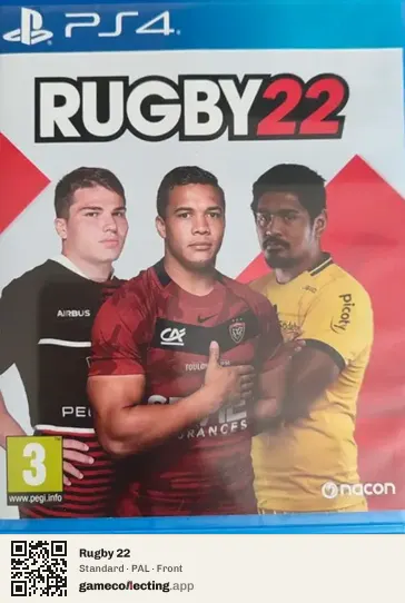 Rugby 22 PlayStation 4, PAL box front