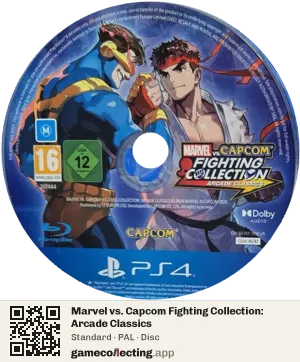 Marvel vs. Capcom Fighting Collection: Arcade Classics PlayStation 4, PAL disc