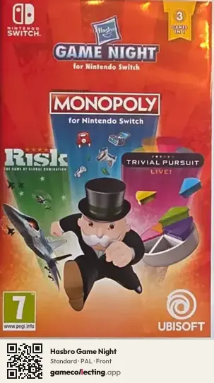 Hasbro Game Night Nintendo Switch, PAL box front