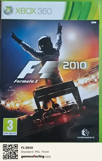 F1 2010 Xbox 360, PAL box front