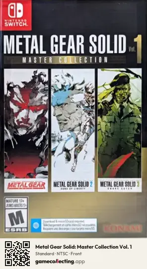 Metal Gear Solid: Master Collection Vol. 1 Nintendo Switch, NTSC box front