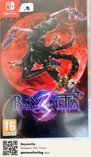 Bayonetta Nintendo Switch, PAL box front