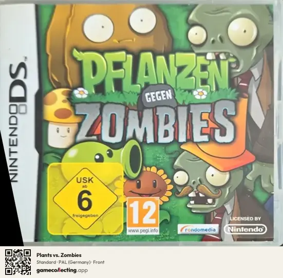 Plants vs. Zombies Nintendo DS, Germany box front
