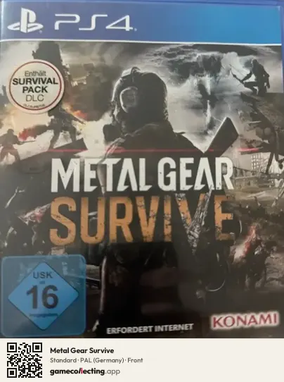 Metal Gear Survive PlayStation 4, Germany box front