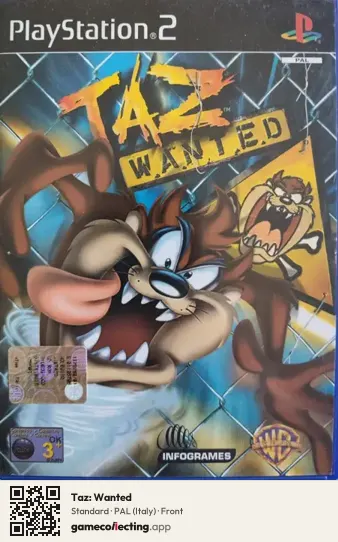 Taz: Wanted PlayStation 2, Italy box front