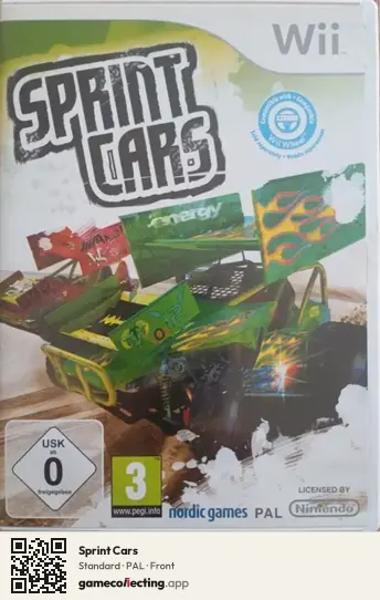 Sprint Cars Nintendo Wii, PAL box front