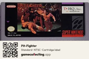 Pit-Fighter Super Nintendo Entertainment System, NTSC cartridge label