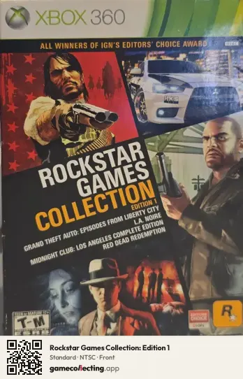 Rockstar Games Collection: Edition 1 Xbox 360, NTSC box front