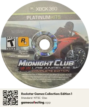 Rockstar Games Collection: Edition 1 Xbox 360, NTSC disc