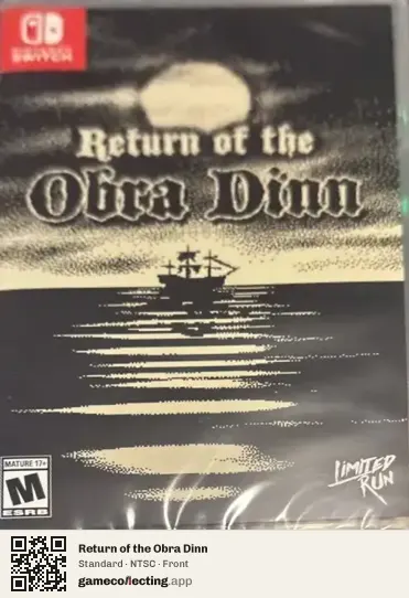 Return of the Obra Dinn Nintendo Switch, NTSC box front