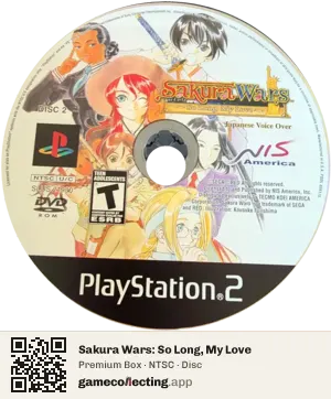 Sakura Wars: So Long, My Love PlayStation 2, NTSC disc