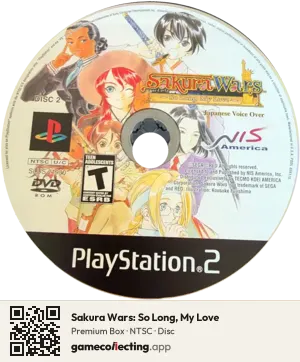 Sakura Wars: So Long, My Love PlayStation 2, NTSC disc