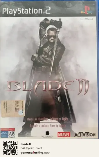Blade II PlayStation 2, Spain box front