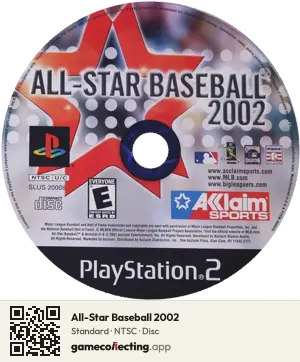 All-Star Baseball 2002 PlayStation 2, NTSC disc