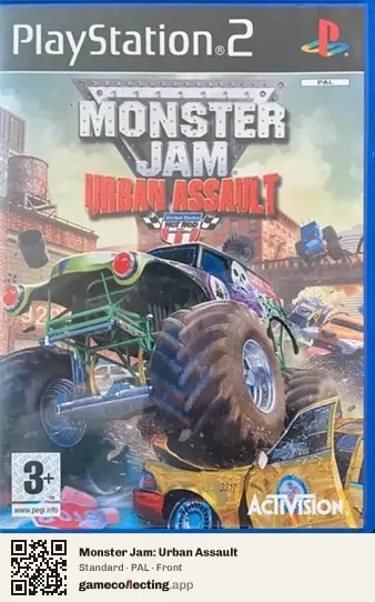 Monster Jam: Urban Assault PlayStation 2, PAL box front