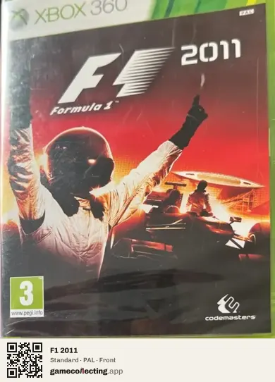 F1 2011 Xbox 360, PAL box front
