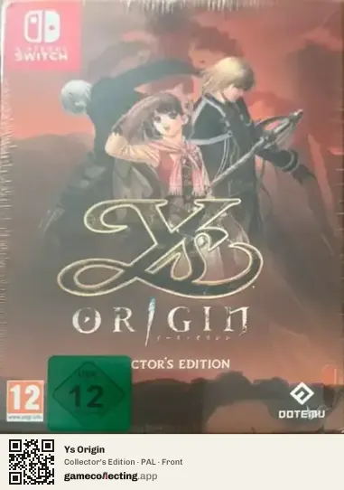 Ys Origin Nintendo Switch, PAL box front