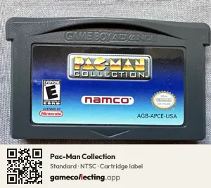 Pac-Man Collection Game Boy Advance, NTSC cartridge label