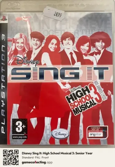 Disney Sing It: High School Musical 3: Senior Year PlayStation 3, PAL box front
