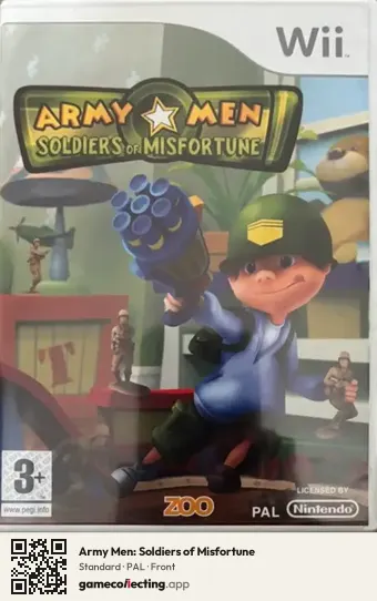 Army Men: Soldiers of Misfortune Nintendo Wii, PAL box front