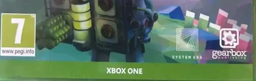 Astroneer, the PEGI square on its front