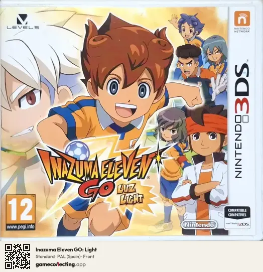 Inazuma Eleven GO: Light Nintendo 3DS, Spain box front