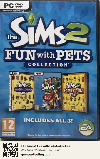 The Sims 2: Fun with Pets Collection Computer, PAL box front