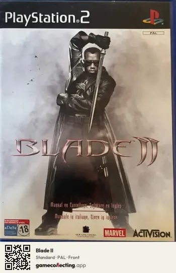 Blade II PlayStation 2, PAL box front