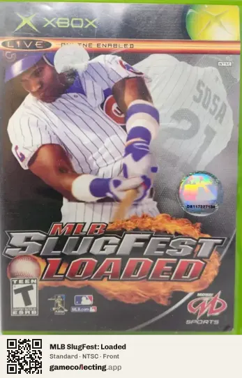MLB SlugFest: Loaded Xbox, NTSC box front