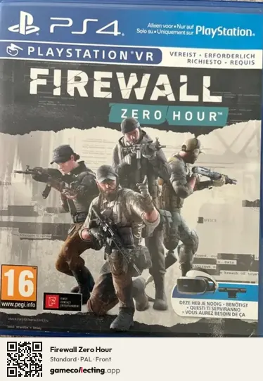 Firewall Zero Hour PlayStation 4, PAL box front