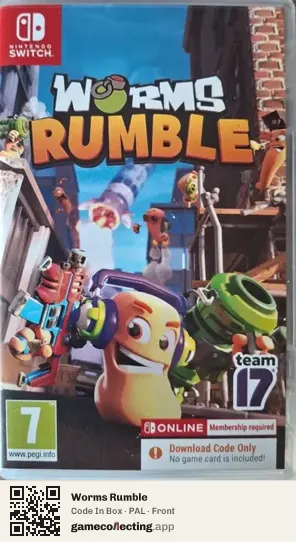 Worms Rumble Nintendo Switch, PAL box front